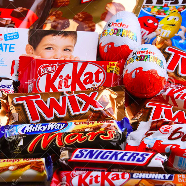 kitkat, twix, mars, snickers